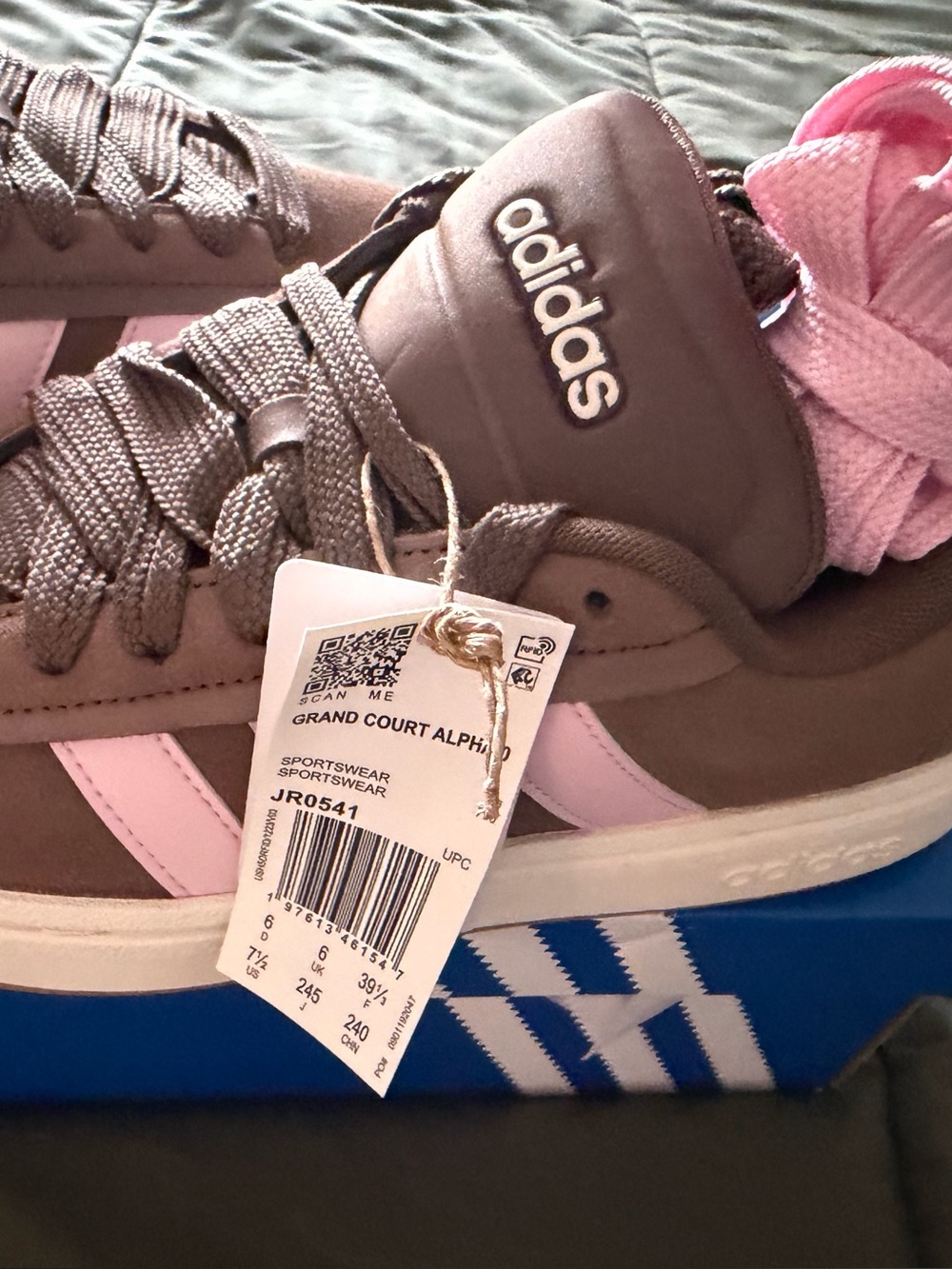 adidas Women’s Grand Court Alphabounce Pink and Brown Casual Sneakers